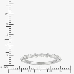 (H-I / Si1-Si2) Womens 1/2 CT. T.W. Lab Grown White Diamond 10K Gold Marquise Wedding Band