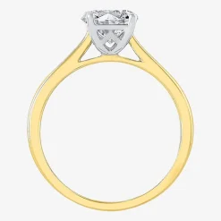 (H-I / Si2) Womens 1 1/2 CT. Lab Grown White Diamond 14K Gold Round Solitaire Engagement Ring