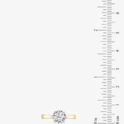 (H-I / Si2) Womens 1 1/2 CT. Lab Grown White Diamond 14K Gold Round Solitaire Engagement Ring