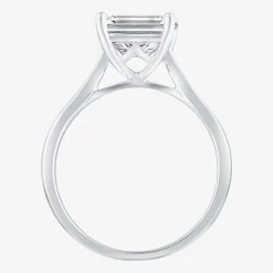 (H-I / SI2) Womens 3 CT. Lab-Grown White Diamond 14K Gold Radiant-Cut Solitaire Engagement Ring