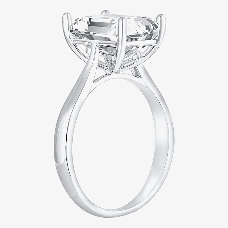 (H-I / SI2) Womens 3 CT. Lab-Grown White Diamond 14K Gold Radiant-Cut Solitaire Engagement Ring