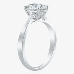 (H-I / SI2) Womens 1 1/2 CT. Lab-Grown White Diamond in 14K Gold Oval Solitaire Engagement Ring