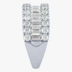 (H-I / Si2) Womens 2 CT. T.W. Lab Grown White Diamond 10K Gold Anniversary Engagement Ring