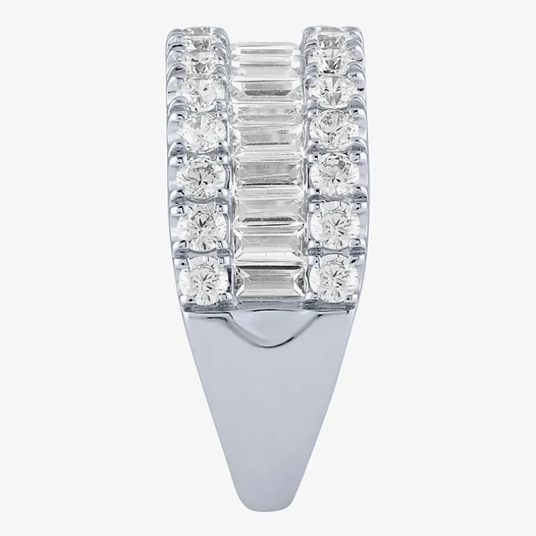 (H-I / Si2) Womens 2 CT. T.W. Lab Grown White Diamond 10K Gold Anniversary Engagement Ring