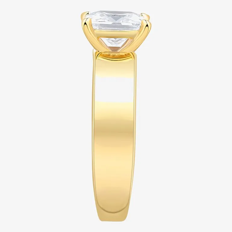 (H-I / Si2) Womens 2 CT. T.W. Lab Grown White Diamond 14K Gold Solitaire Engagement Ring