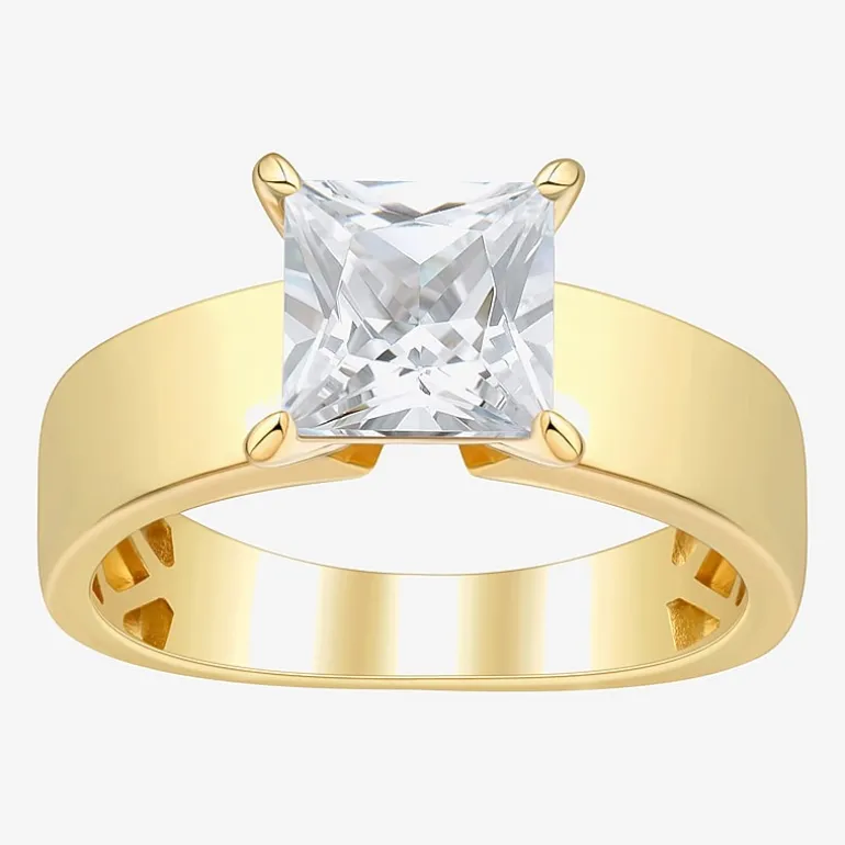 (H-I / Si2) Womens 2 CT. T.W. Lab Grown White Diamond 14K Gold Solitaire Engagement Ring