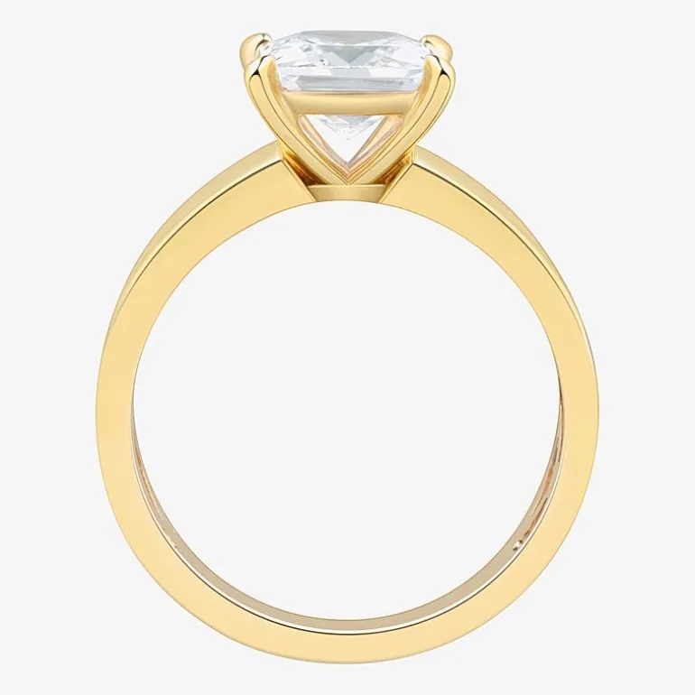 (H-I / Si2) Womens 2 CT. T.W. Lab Grown White Diamond 14K Gold Solitaire Engagement Ring
