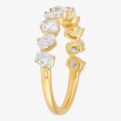 (H-I / Si2) Womens 1 1/2 CT. T.W. Lab Grown White Diamond 10K Gold Wedding Band