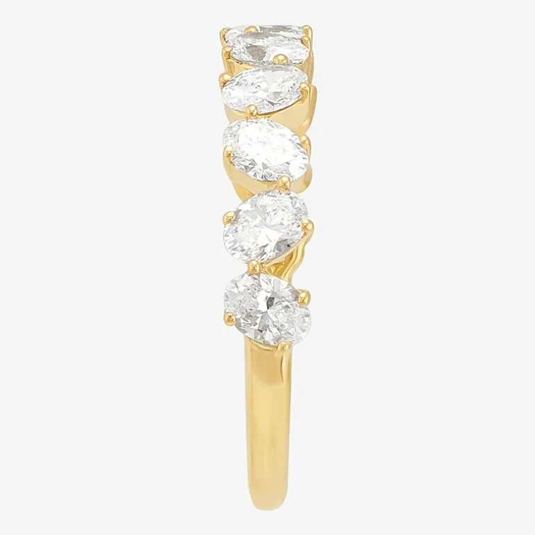 (H-I / Si2) Womens 1 1/2 CT. T.W. Lab Grown White Diamond 10K Gold Wedding Band