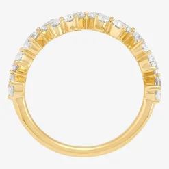 (H-I / Si2) Womens 1 1/2 CT. T.W. Lab Grown White Diamond 10K Gold Wedding Band