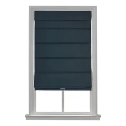 Home Basics Classic Cotton Twill Fabric With Blackout Liner Custom Cordless Blackout Roman Shade