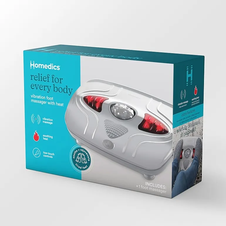 HoMedics Vibration Foot Massager With Soothing Heat Massager