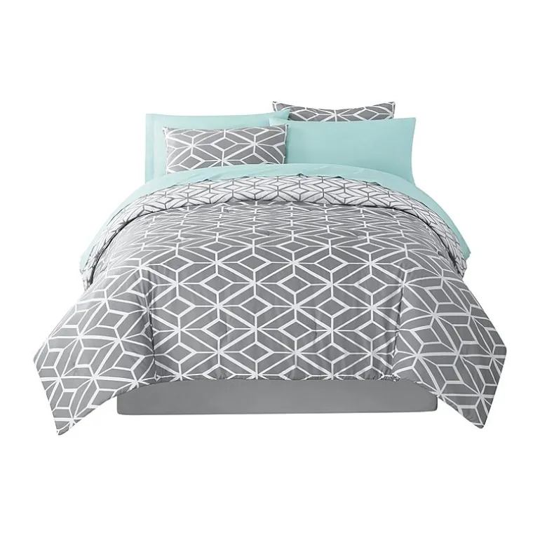 Home Expressions Ayden Geometric Reversible Complete Bedding Set with Sheets