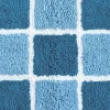Home Expressions Blue Grid Bath Rug