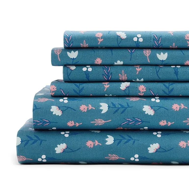 Home Expressions Cool And Crisp 6pc Cotton Percale Sheet Set