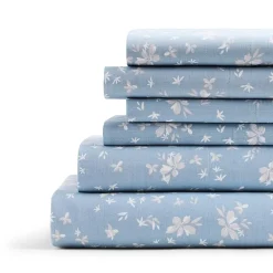 Home Expressions Cool And Crisp 6pc Cotton Percale Sheet Set