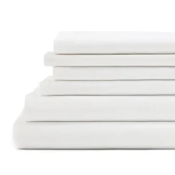 Home Expressions Cool And Crisp 6pc Cotton Percale Sheet Set