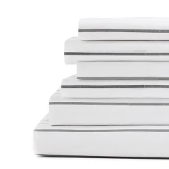 Home Expressions Cool And Crisp 6pc Cotton Percale Sheet Set