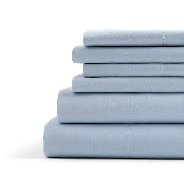 Home Expressions Cool And Crisp 6pc Cotton Percale Sheet Set