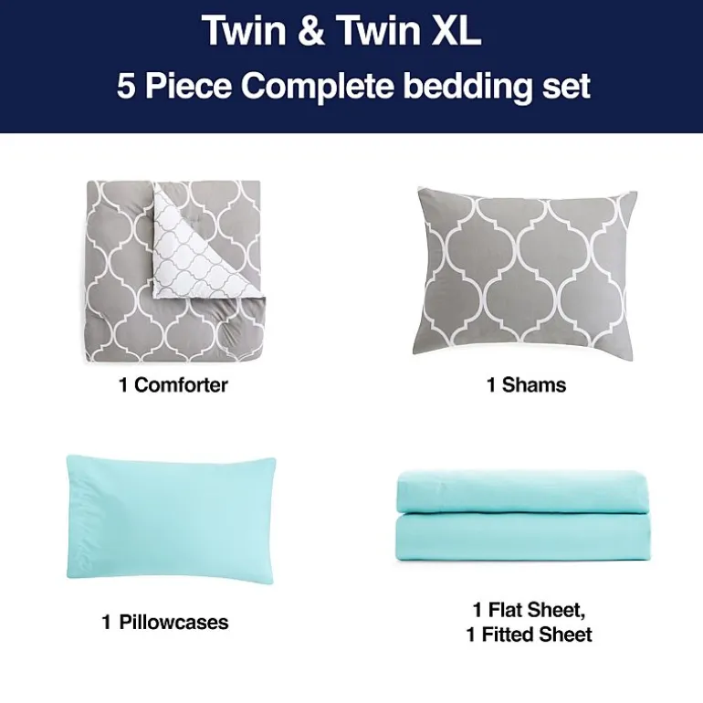 Home Expressions Nora Ogee Complete Bedding Set with Sheets