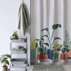 Home Expressions Potted Plant Shower Curtain