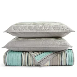 Home Expressions Reagan 3-pc. Stripes Quilt Set