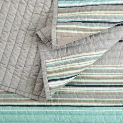 Home Expressions Reagan 3-pc. Stripes Quilt Set