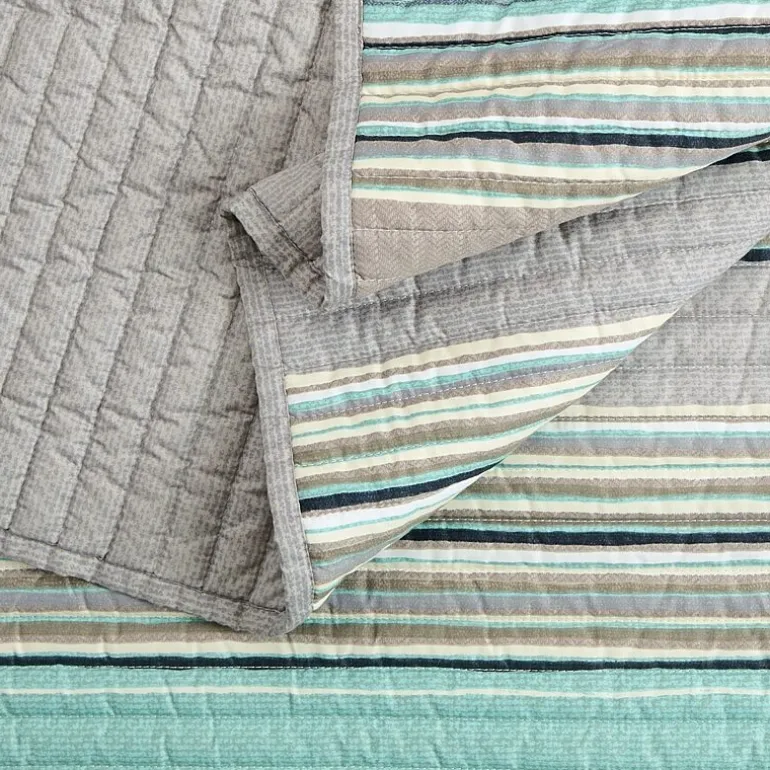 Home Expressions Reagan 3-pc. Stripes Quilt Set