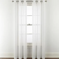 Home Expressions Remy Solid Grommet Top Sheer Single Curtain Panel