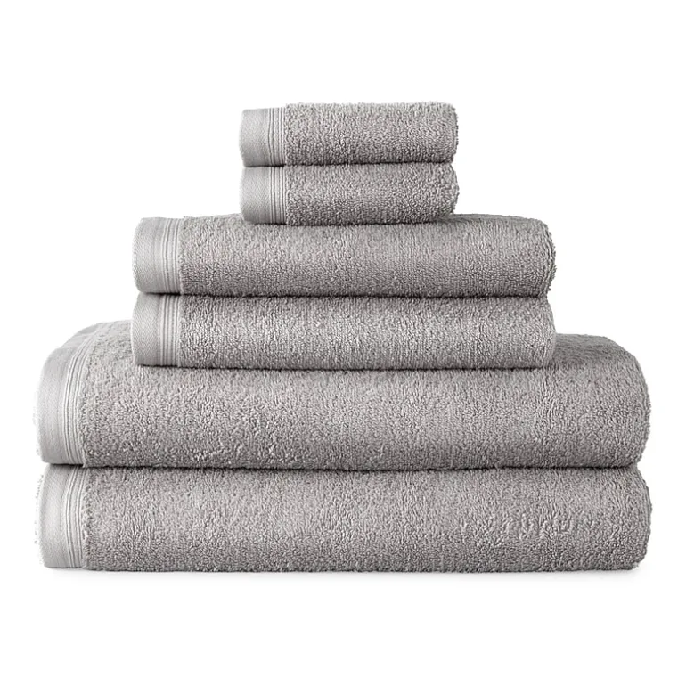 Home Expressions Solid & Stripe Bath Towel