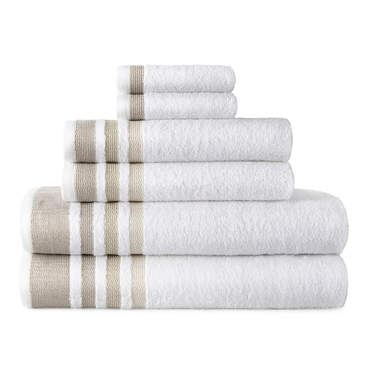 Home Expressions Solid & Stripe Bath Towel