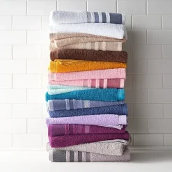 Home Expressions Solid & Stripe Bath Towel