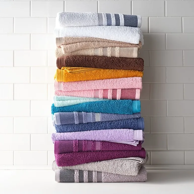 Home Expressions Solid & Stripe Bath Towel