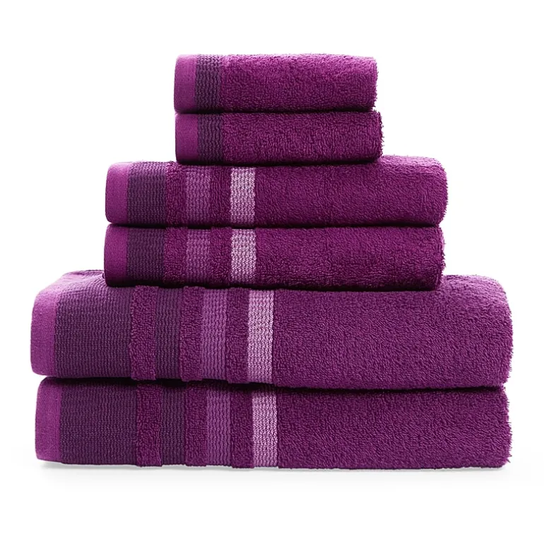 Home Expressions Solid & Stripe Bath Towel