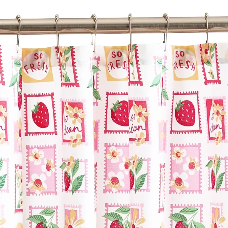 Home Expressions Stamps & Berries Shower Curtain