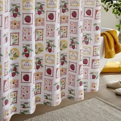 Home Expressions Stamps & Berries Shower Curtain