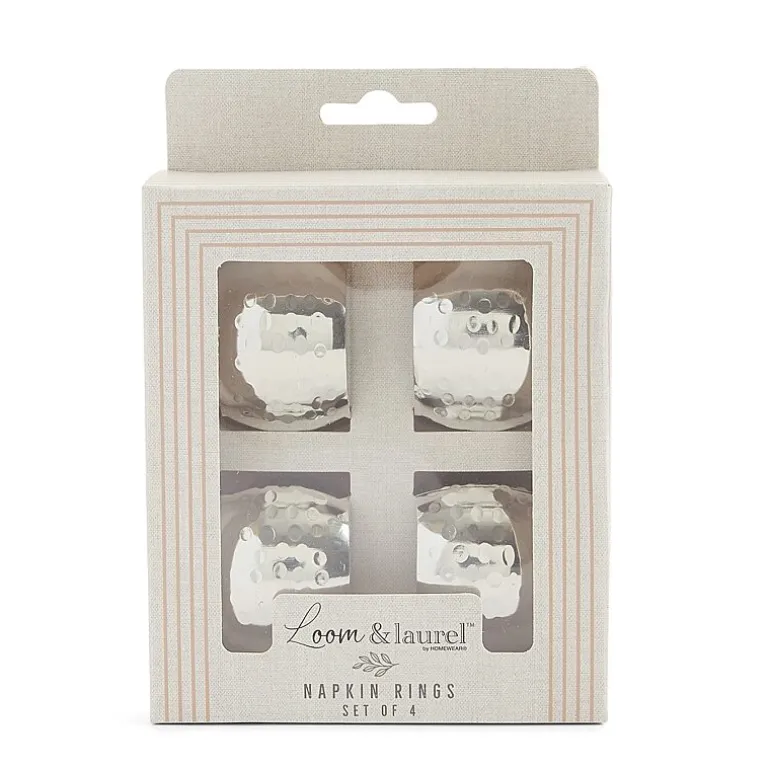 Homewear Hammered 4-pc. Napkin Rings