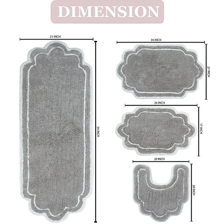 Home Weavers Inc Allure 4-pc. Quick Dry Bath Rug Set