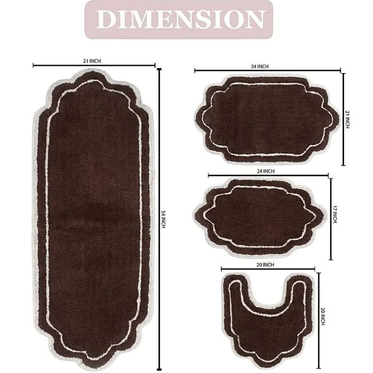 Home Weavers Inc Allure 4-pc. Quick Dry Bath Rug Set