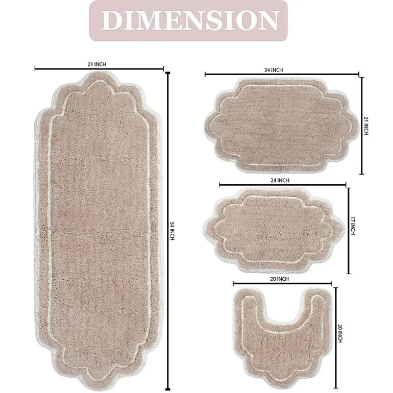 Home Weavers Inc Allure 4-pc. Quick Dry Bath Rug Set