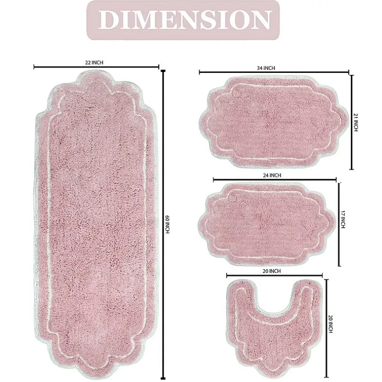 Home Weavers Inc Allure 4-pc. Quick Dry Bath Rug Set