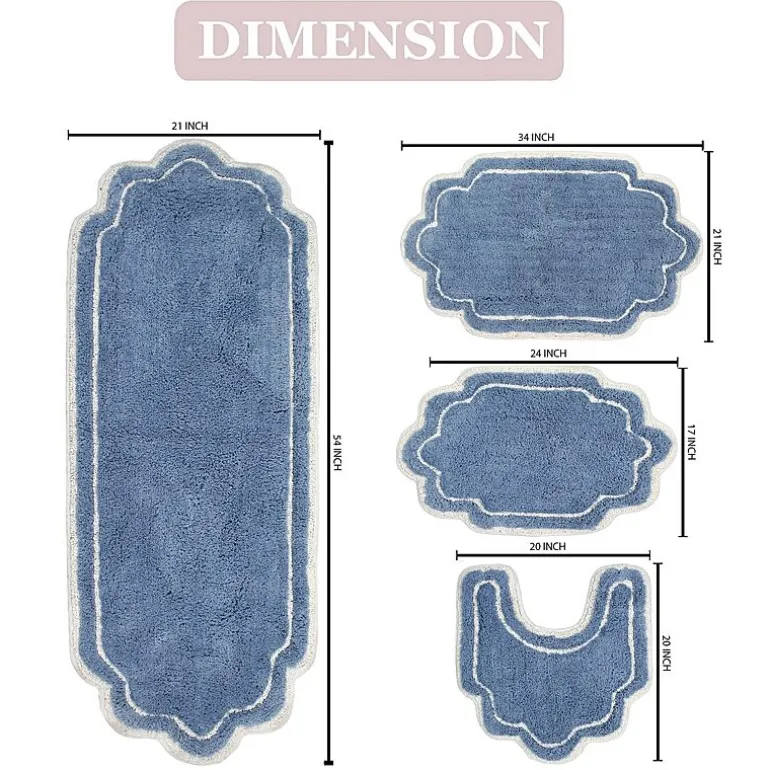 Home Weavers Inc Allure 4-pc. Quick Dry Bath Rug Set