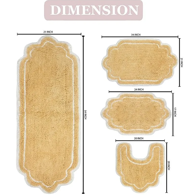 Home Weavers Inc Allure 4-pc. Quick Dry Bath Rug Set