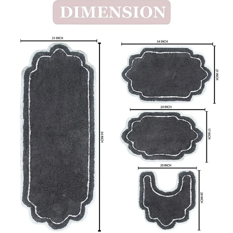 Home Weavers Inc Allure 4-pc. Quick Dry Bath Rug Set