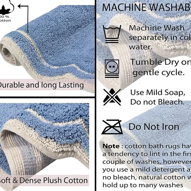 Home Weavers Inc Allure Quick Dry 17X24 Inch Bath Rug