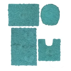 Home Weavers Inc Bellflower 4-pc. Quick Dry Bath Rug Set
