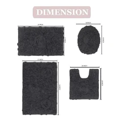 Home Weavers Inc Bellflower 4-pc. Quick Dry Bath Rug Set