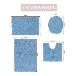Home Weavers Inc Bellflower 4-pc. Quick Dry Bath Rug Set