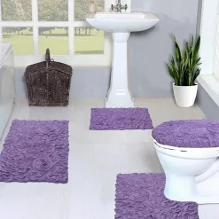 Home Weavers Inc Bellflower 4-pc. Quick Dry Bath Rug Set