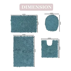 Home Weavers Inc Bellflower 4-pc. Quick Dry Bath Rug Set